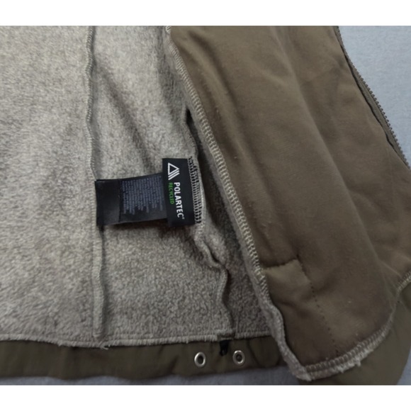 North Face Denali Jacket Womens Small Polartec Fleece Softshell Olive Tan - Picture 12 of 14